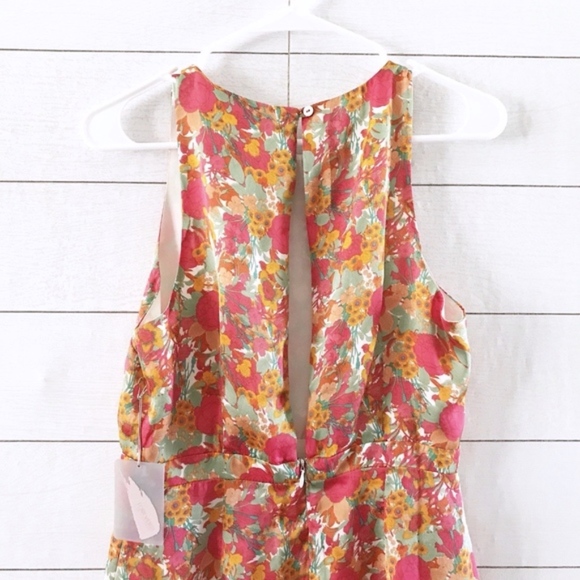 Forever 21 Pink Orange Floral Sleeveless Dress - Picture 6 of 8